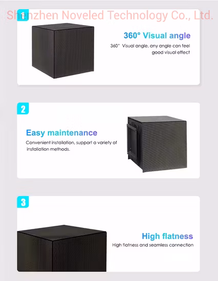 Nuevo diseño irregular creativo LED para interiores y exteriores a todo color HD 3D Cube Pantalla LED Pantalla LED de publicidad en forma de cubo para publicidad